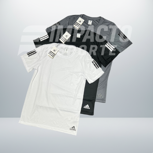 Kit com 3 camisetas dri-fit adidas