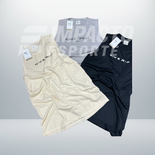 Kit 3 Regatas Masculinas Dry Fit Academia – Nike Performance