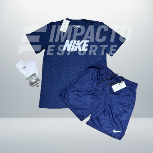Kit Esportivo Masculino Nike – Camiseta, Shorts e Meia Dry Fit Treino Academia