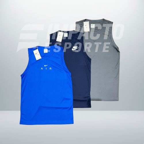 Kit 3 Regatas Masculinas Dry Fit Mescla – Academia e Corrida