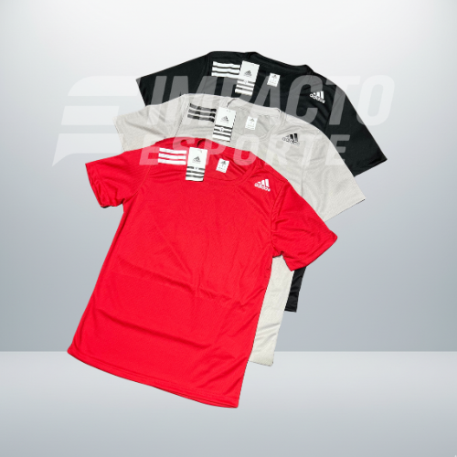 Kit com 3 camisetas dri-fit adidas