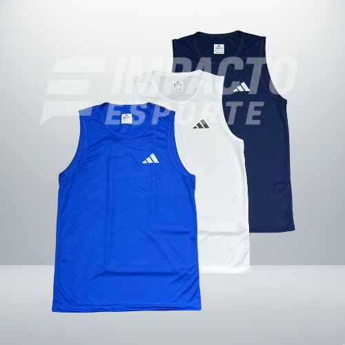 Kit 3 Regatas Masculinas Dry Fit – Adidas Training