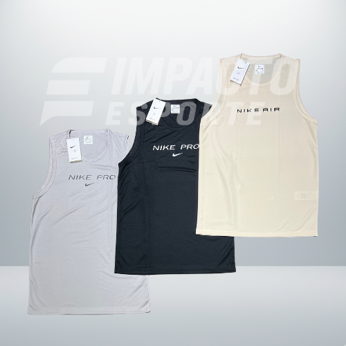 Kit 3 Regatas Masculinas Dry Fit Academia – Nike Performance