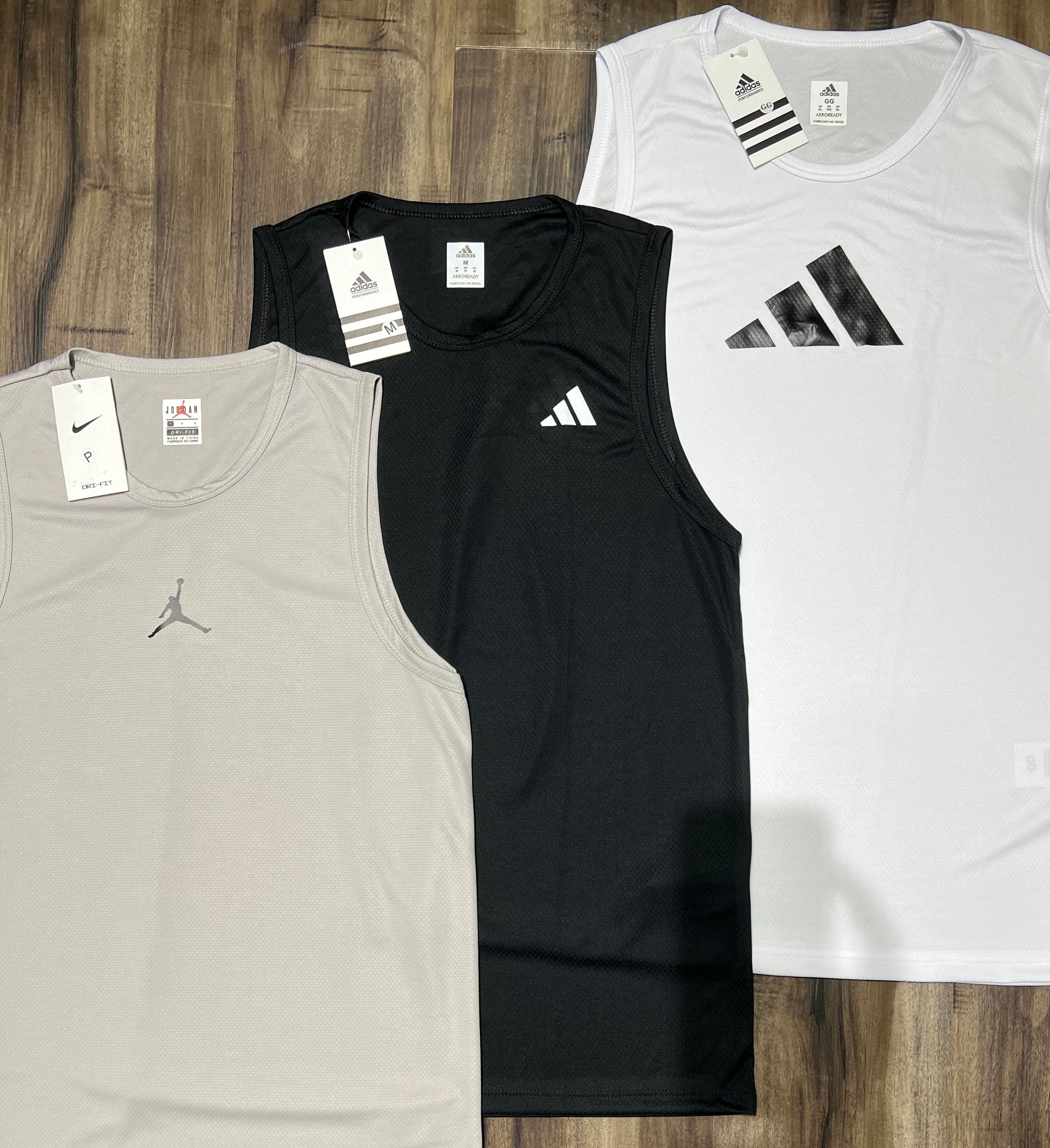 Kit 3 Regatas Masculinas Dry Fit Mescla – Academia e Corrida