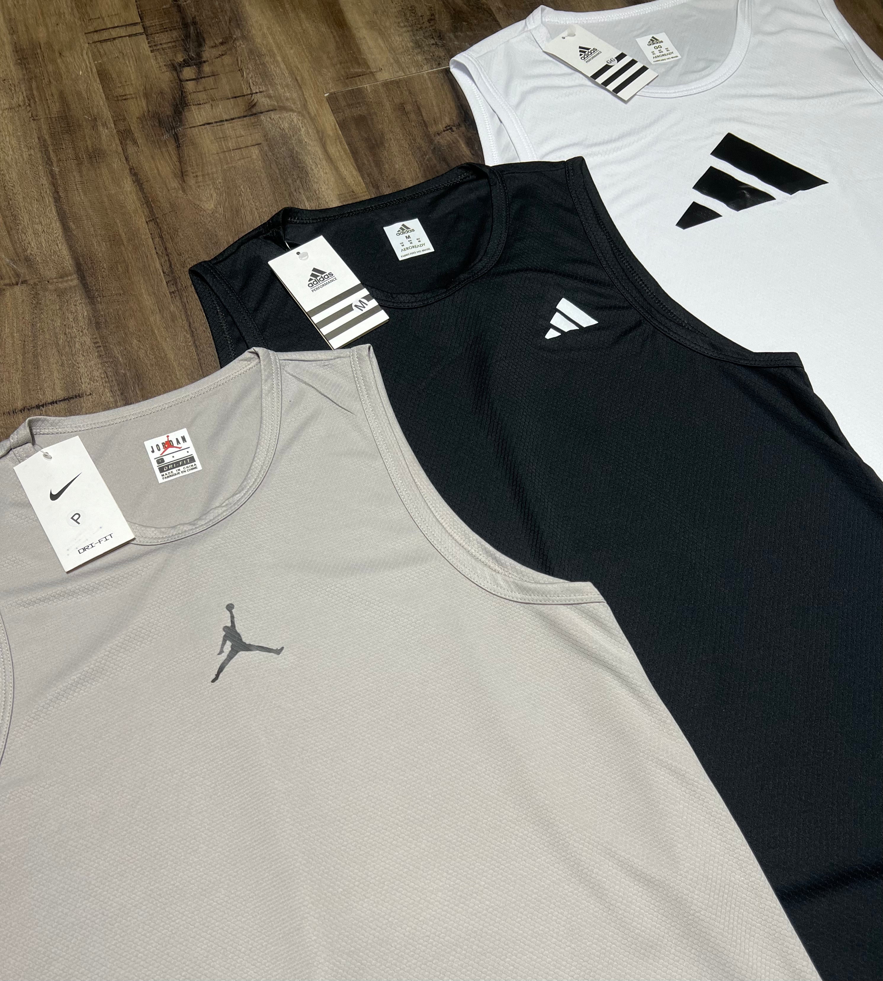 Kit 3 Regatas Masculinas Dry Fit Mescla – Academia e Corrida