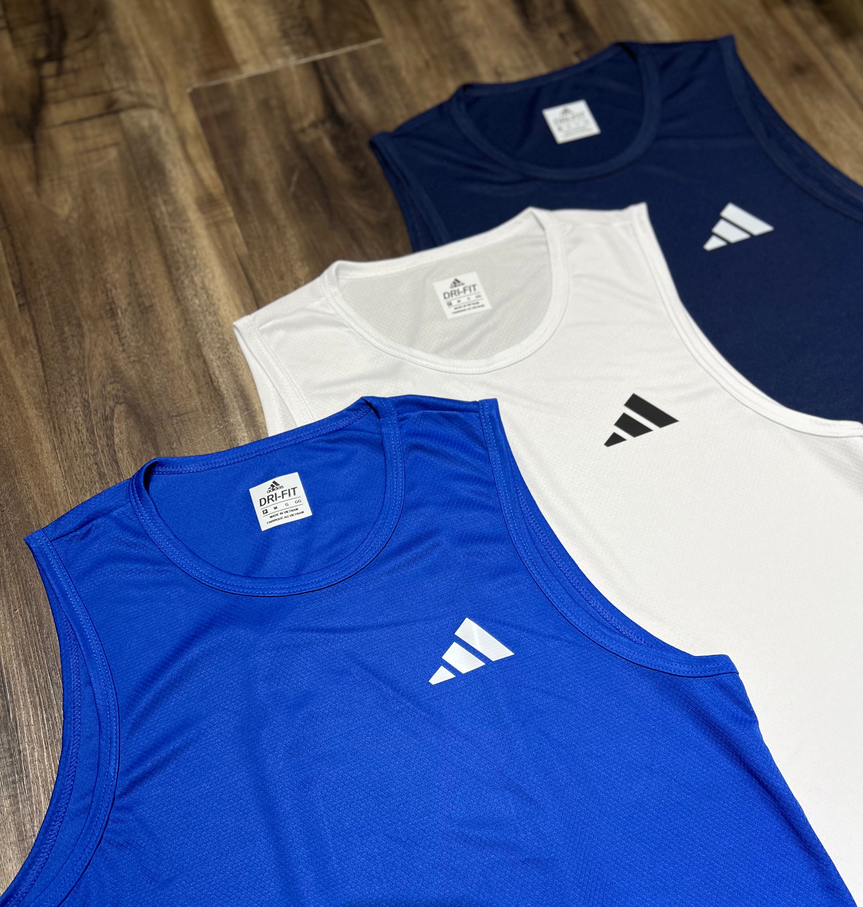 Kit 3 Regatas Masculinas Dry Fit – Adidas Training