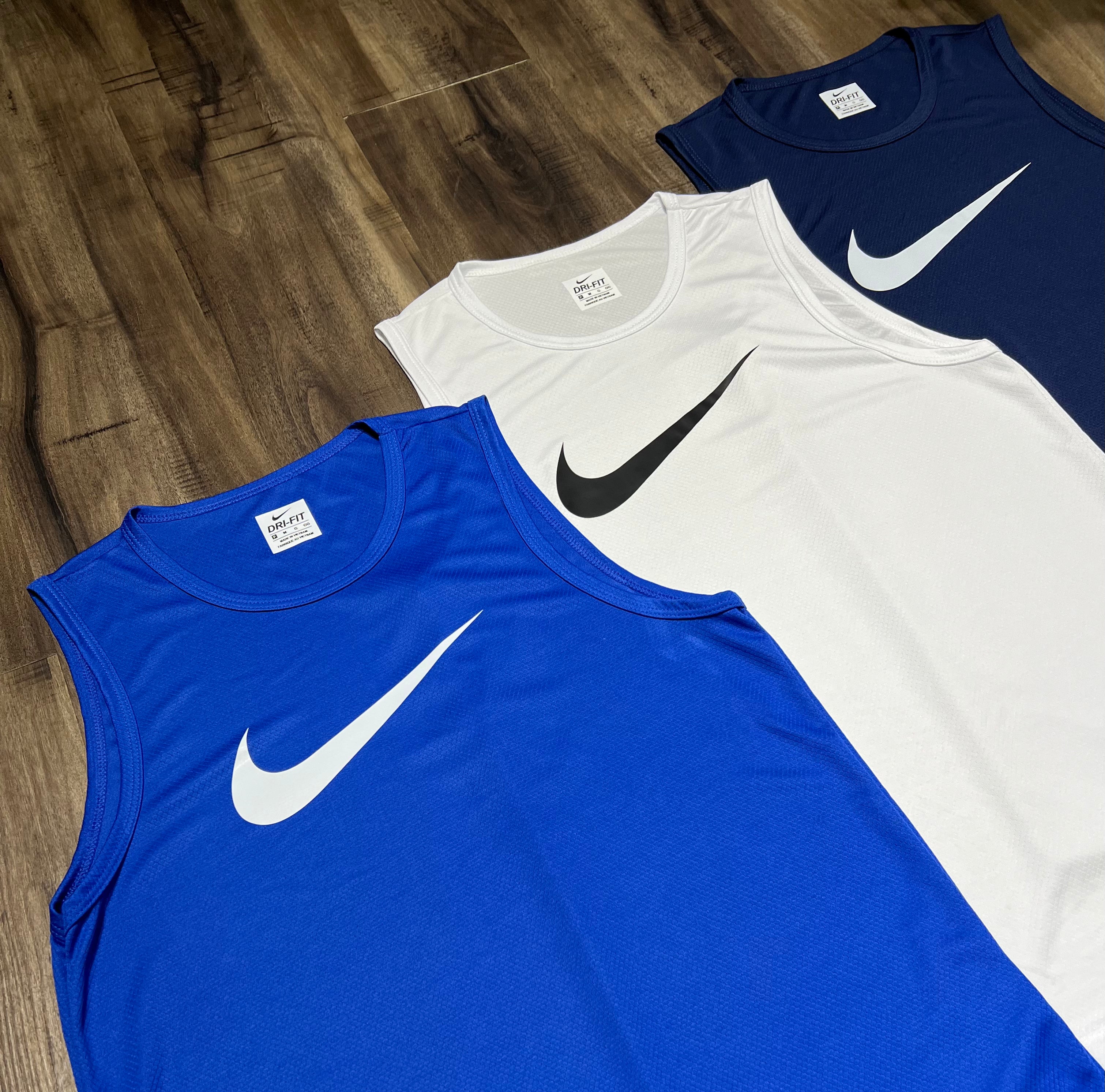Kit 3 Regatas Masculinas Dry Fit Academia – Nike Performance