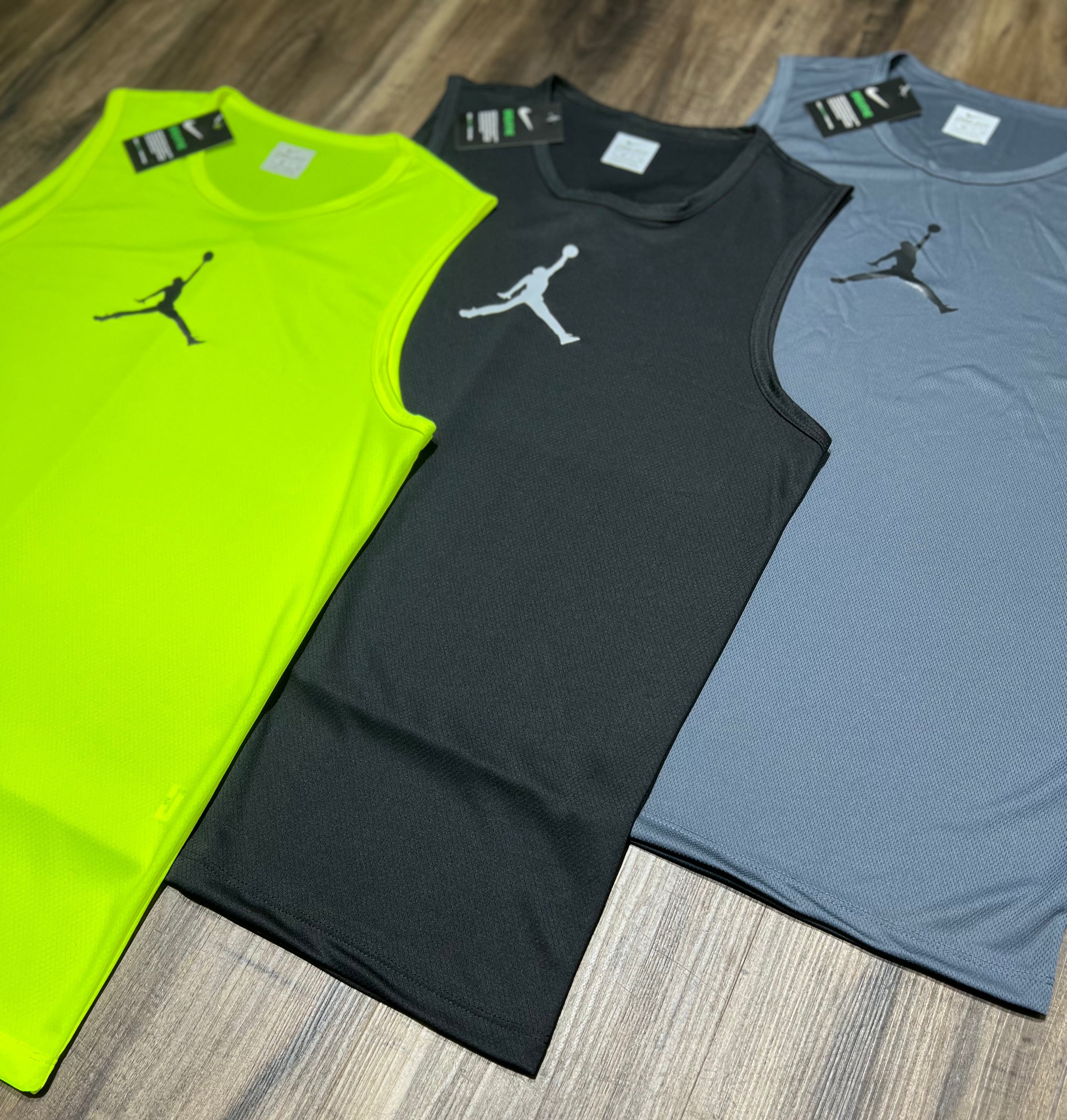 Kit 3 Regatas Masculinas Dry Fit Jordan – Linha Nike Treino Academia