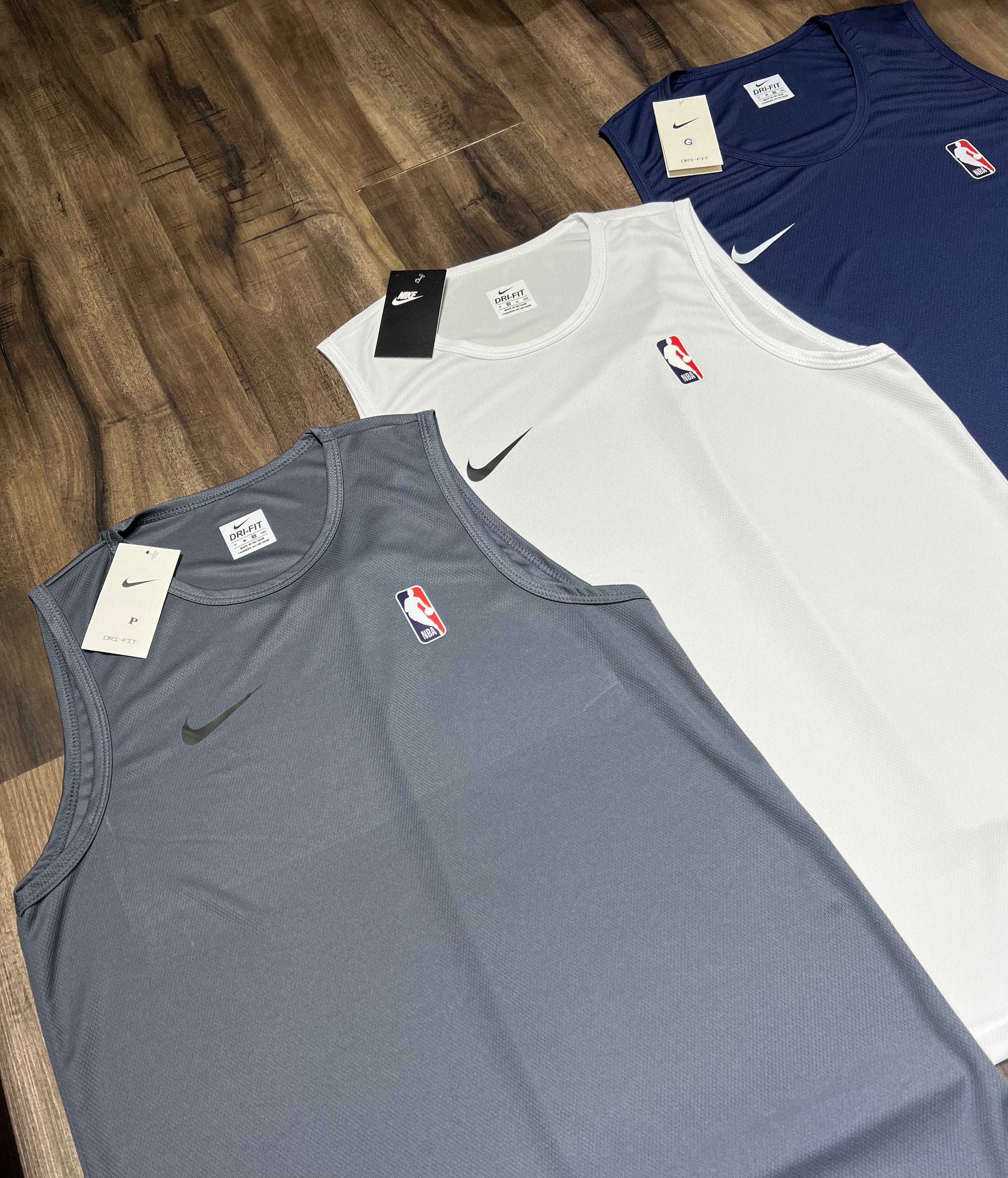 Kit 3 Regatas Masculinas NBA Dry Fit – Estilo Esportivo Premium