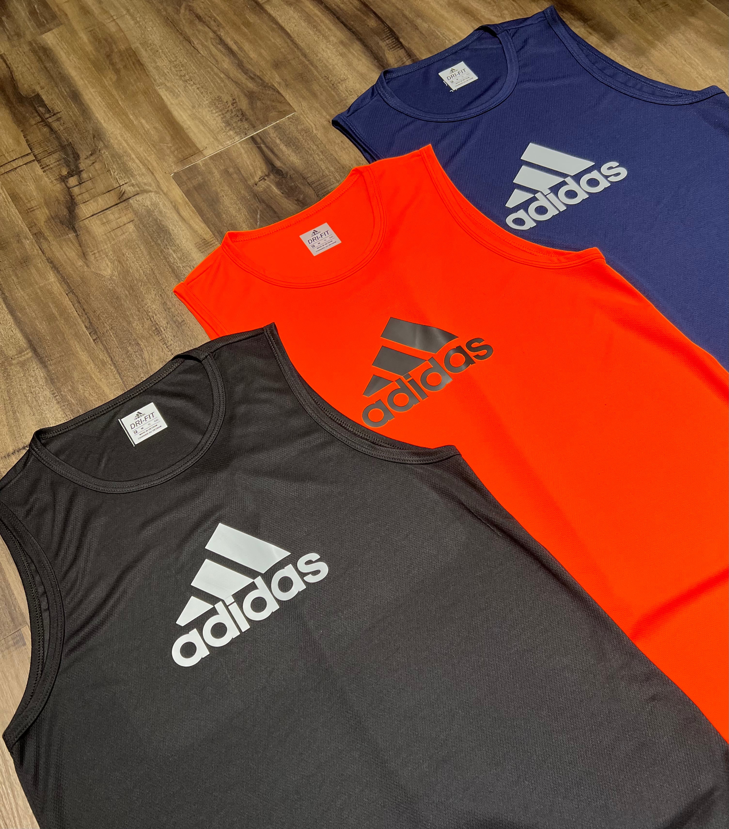 Kit 3 Regatas Masculinas Dry Fit – Adidas Training