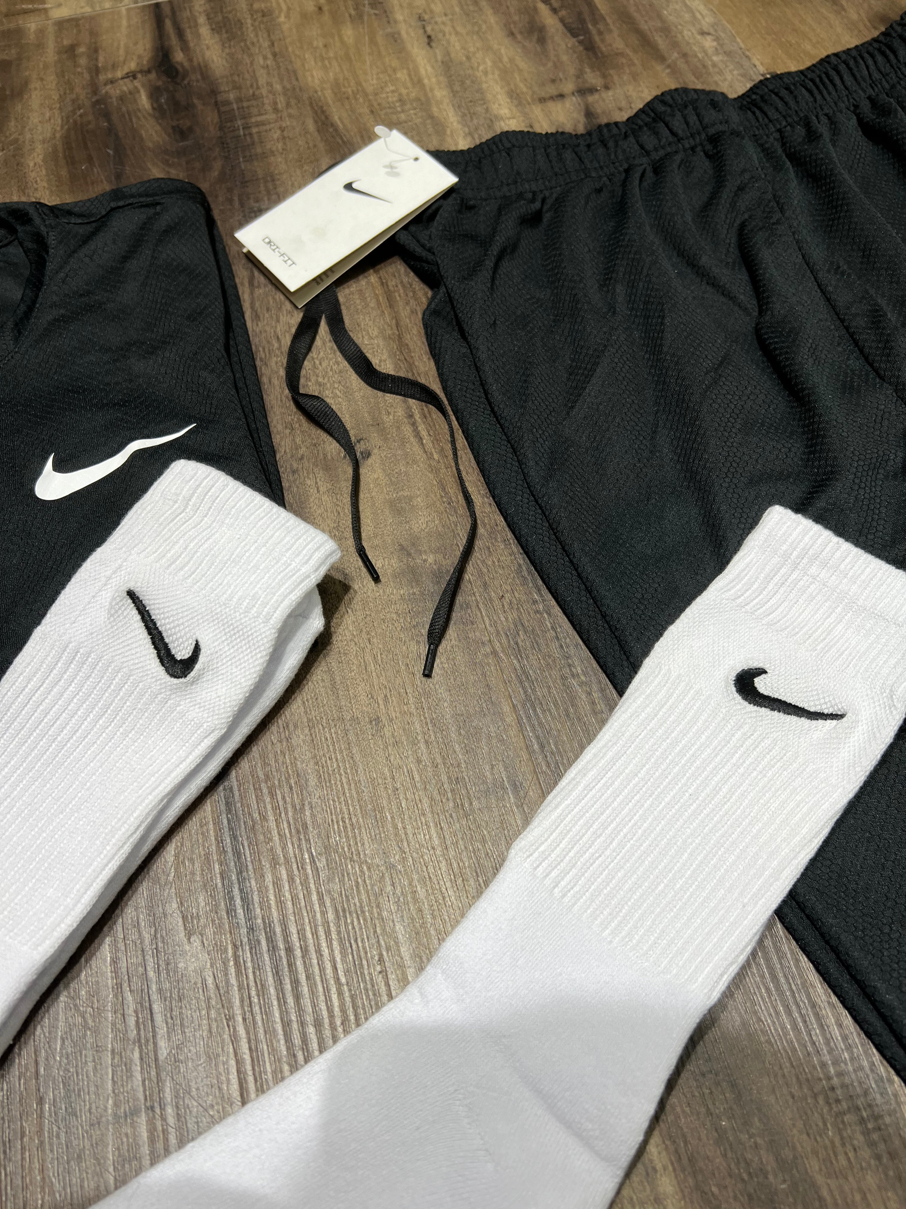 Kit Esportivo Masculino Nike – Camiseta, Shorts e Meia Dry Fit Treino Academia