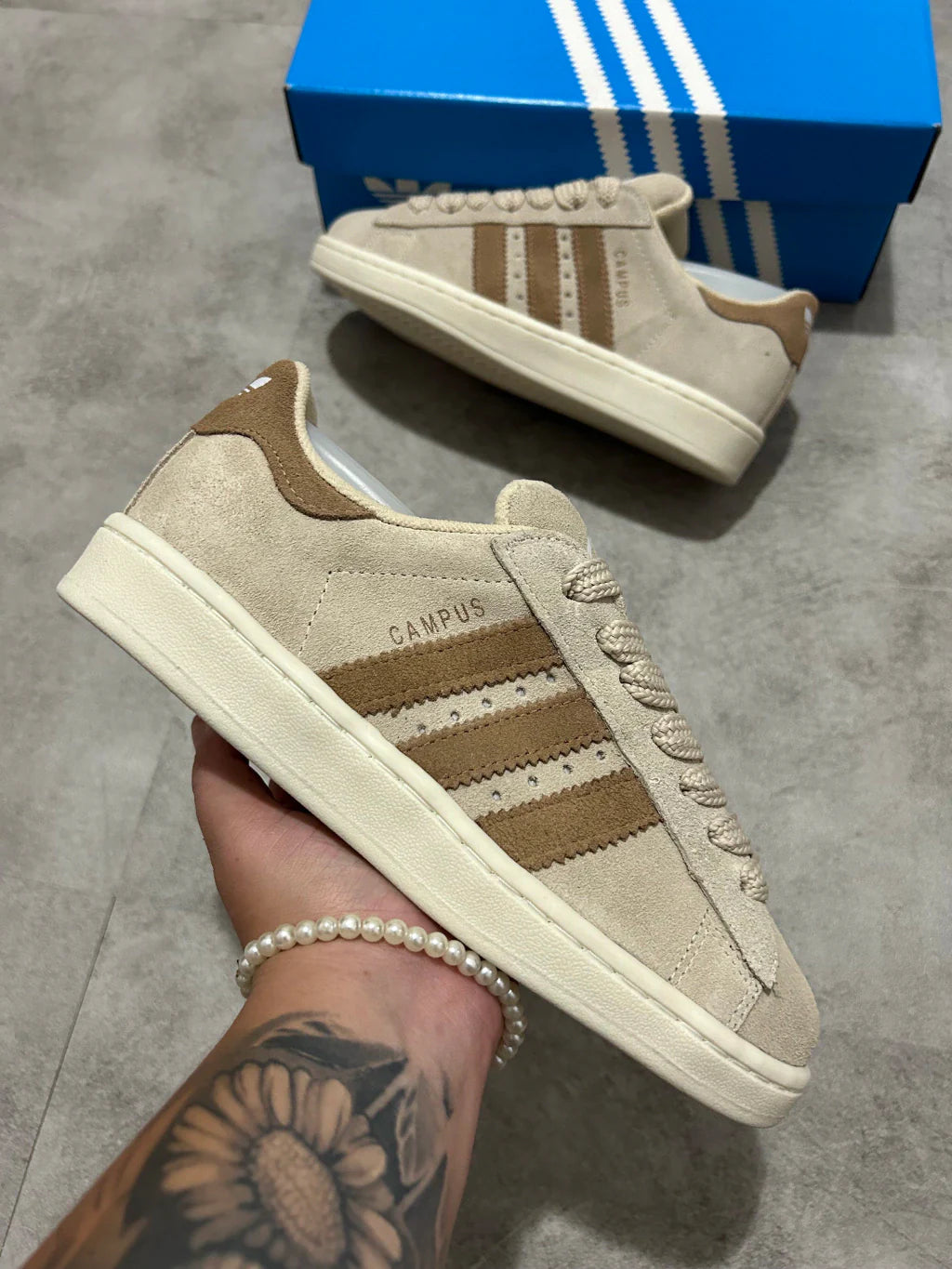 Adidas Campus - Bege com Marrom