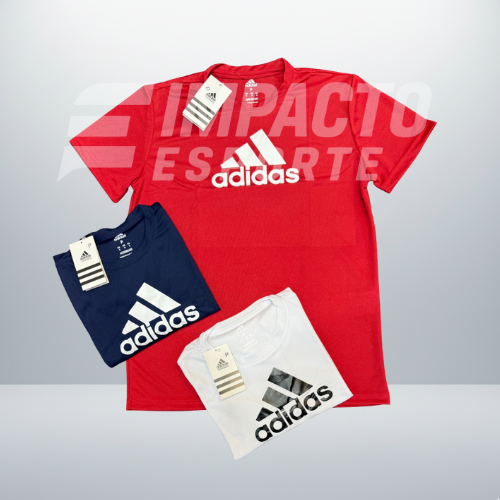 Kit com 3 camisetas dri-fit adidas