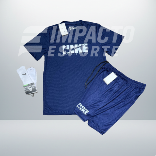 Kit Esportivo Masculino Nike – Camiseta, Shorts e Meia Dry Fit Treino Academia