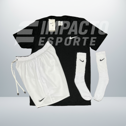 Kit Esportivo Masculino Nike – Camiseta, Shorts e Meia Dry Fit Treino Academia