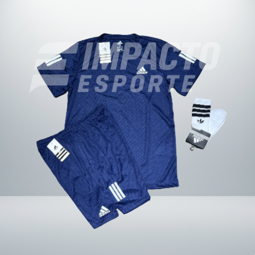 Kit Esportivo Masculino Adidas – Regata, Shorts e Meia Dry Fit Academia