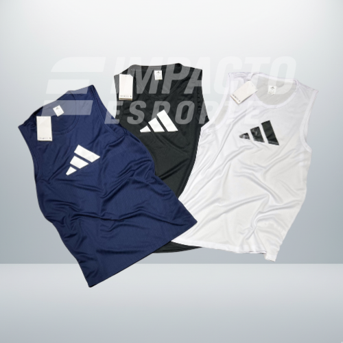 Kit 3 Regatas Masculinas Dry Fit – Adidas Training