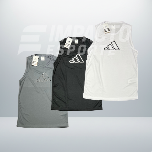 Kit 3 Regatas Masculinas Dry Fit – Adidas Training