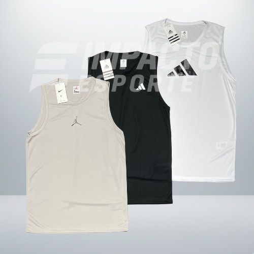 Kit 3 Regatas Masculinas Dry Fit Mescla – Academia e Corrida