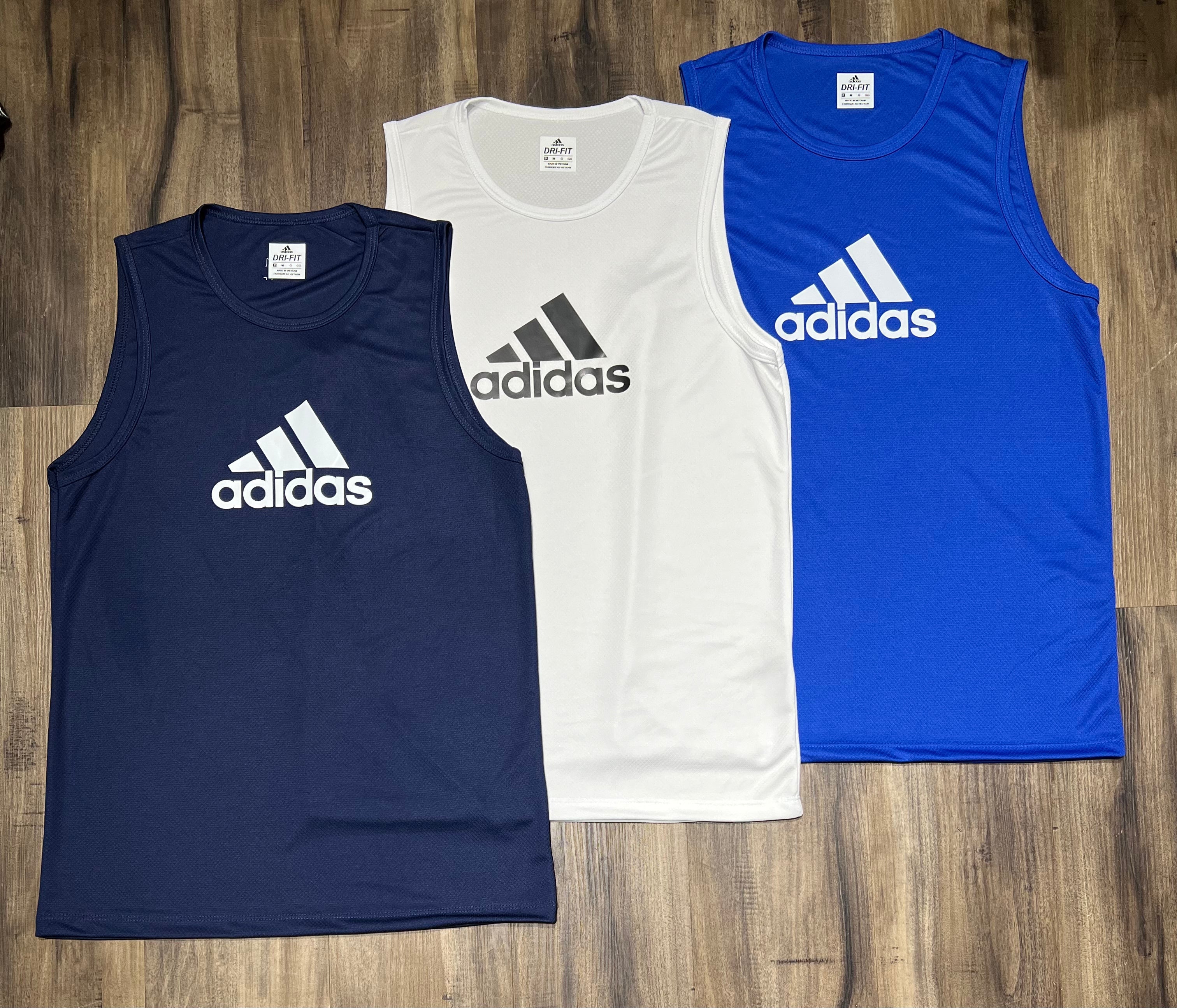 Kit 3 Regatas Masculinas Dry Fit – Adidas Training