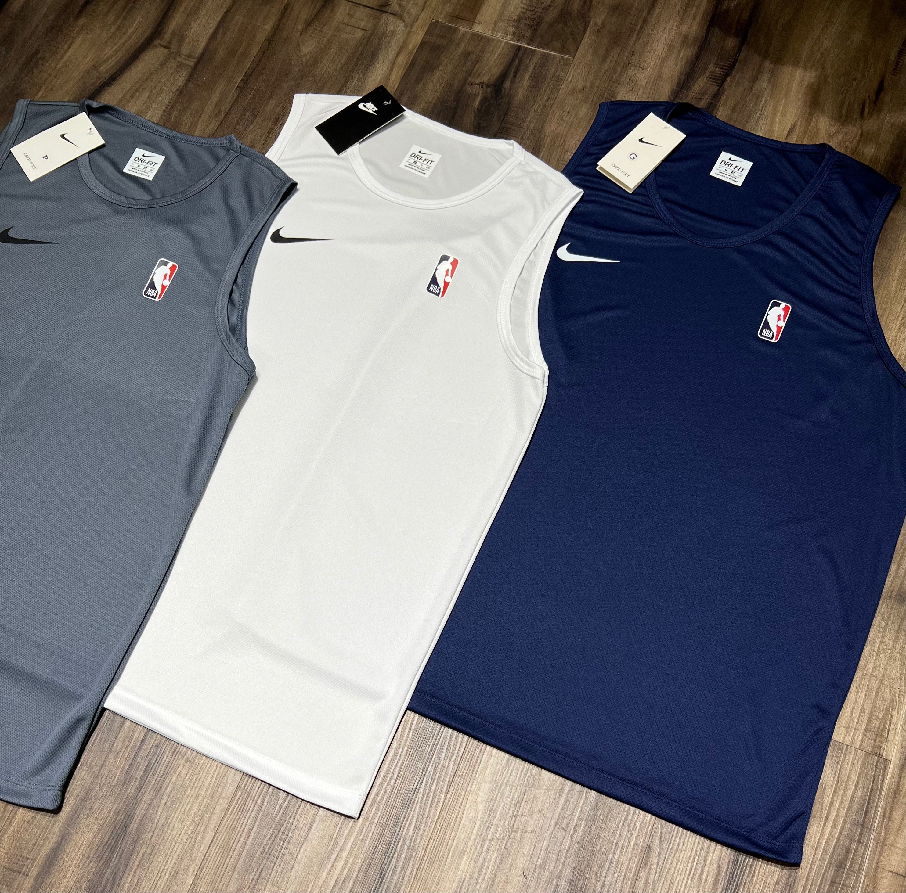 Kit 3 Regatas Masculinas NBA Dry Fit – Estilo Esportivo Premium