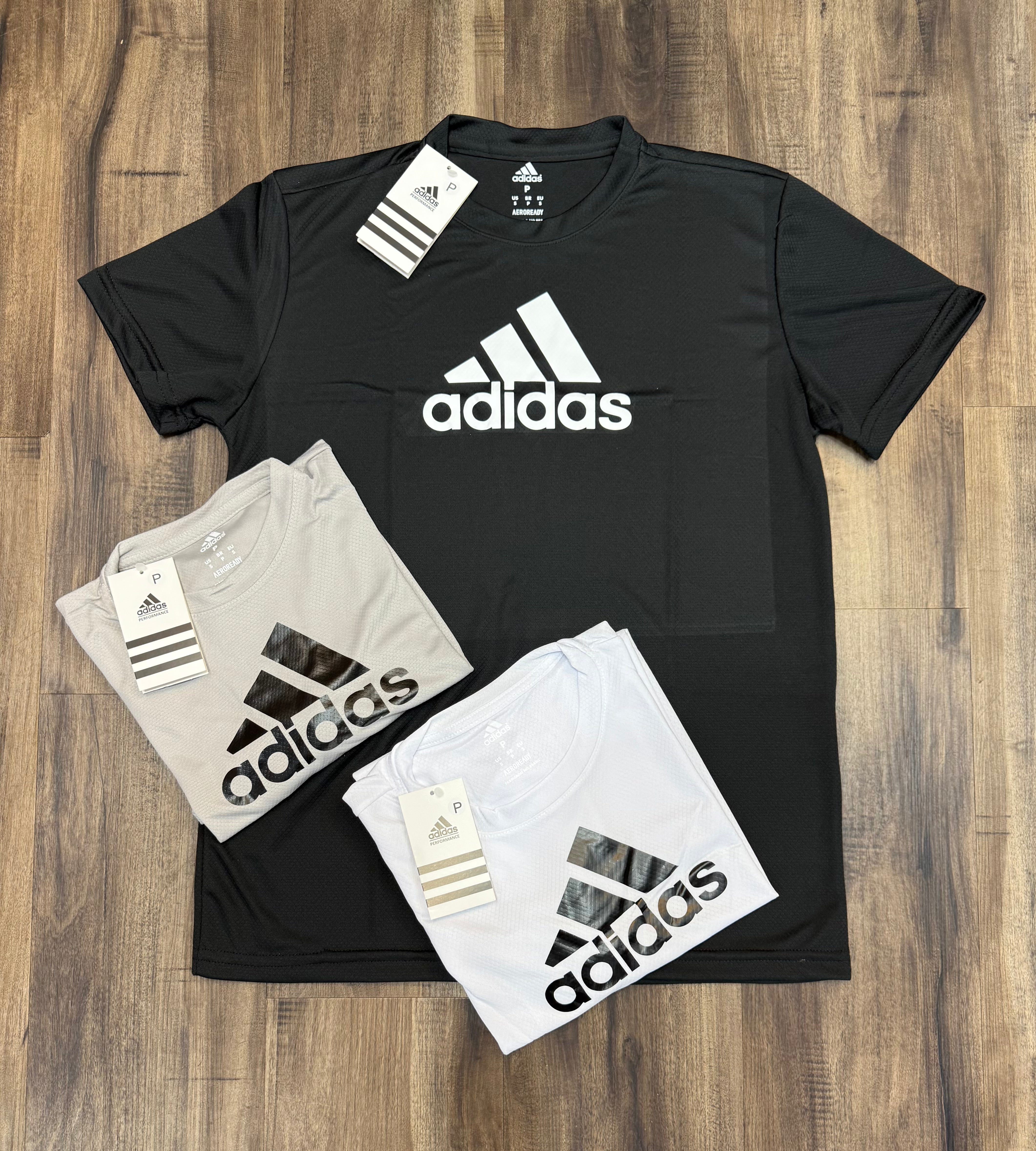 Kit com 3 camisetas dri-fit adidas