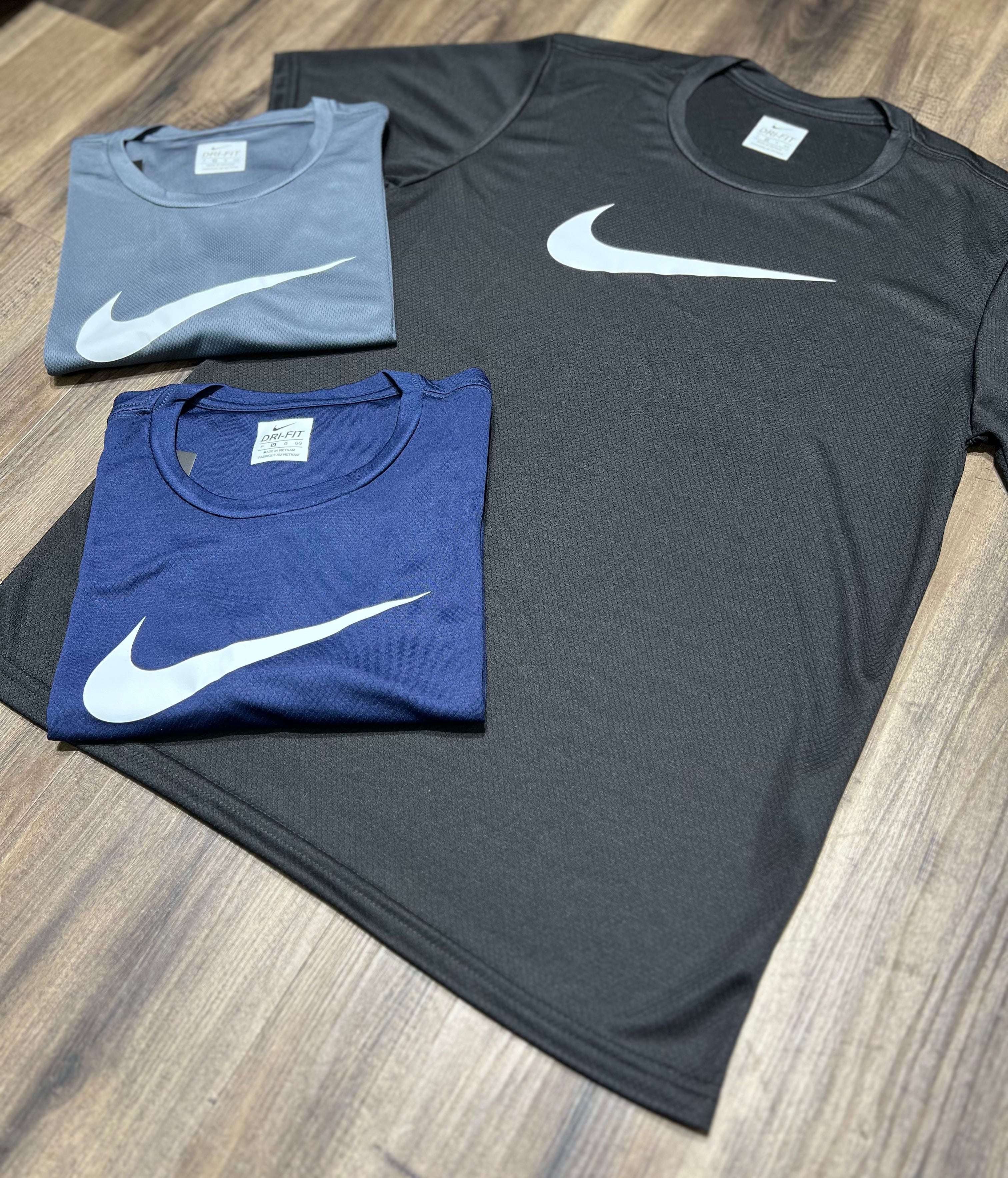 Kit com 3 camisetas nike dri-fit