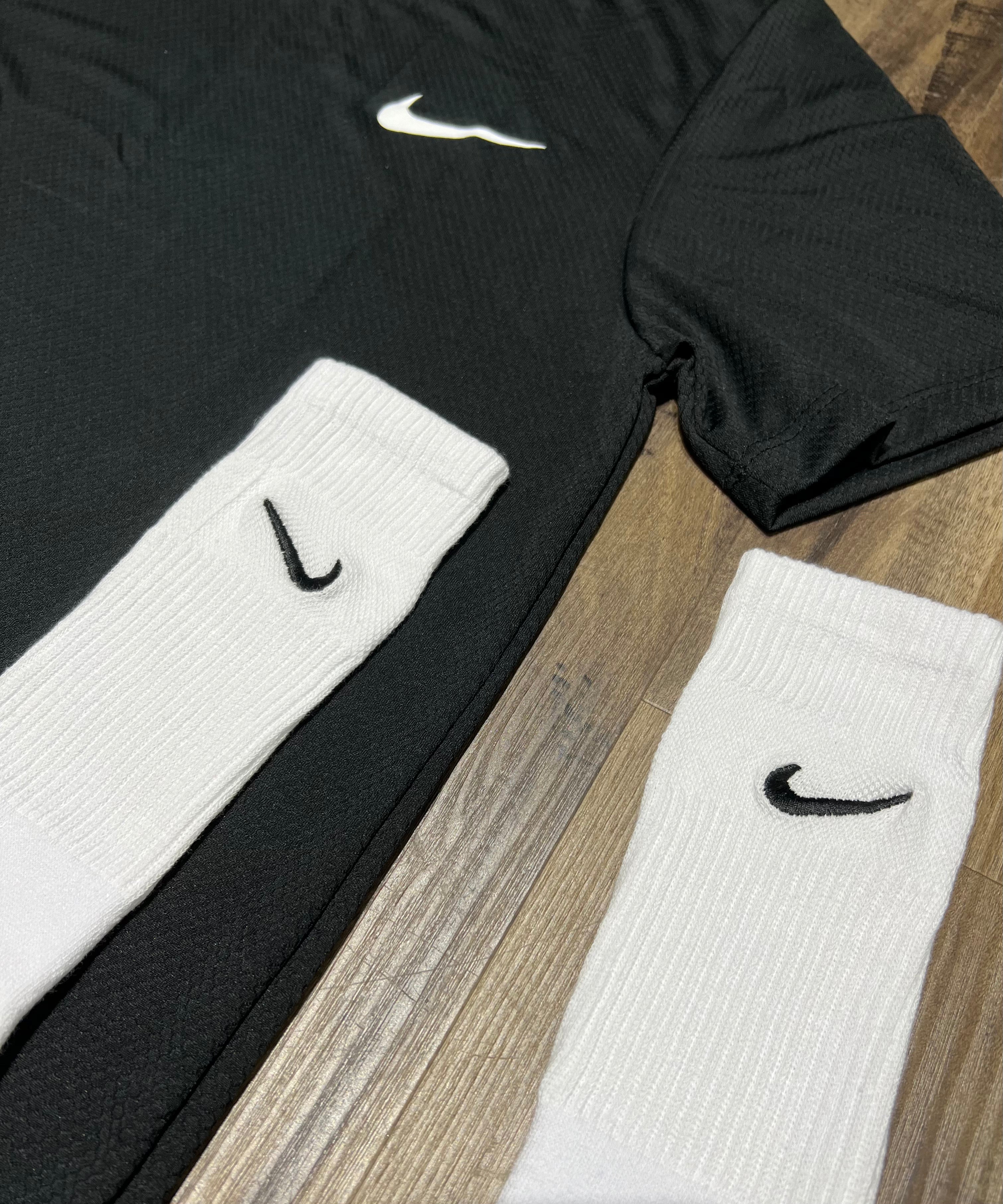 Kit Esportivo Masculino Nike – Camiseta, Shorts e Meia Dry Fit Treino Academia