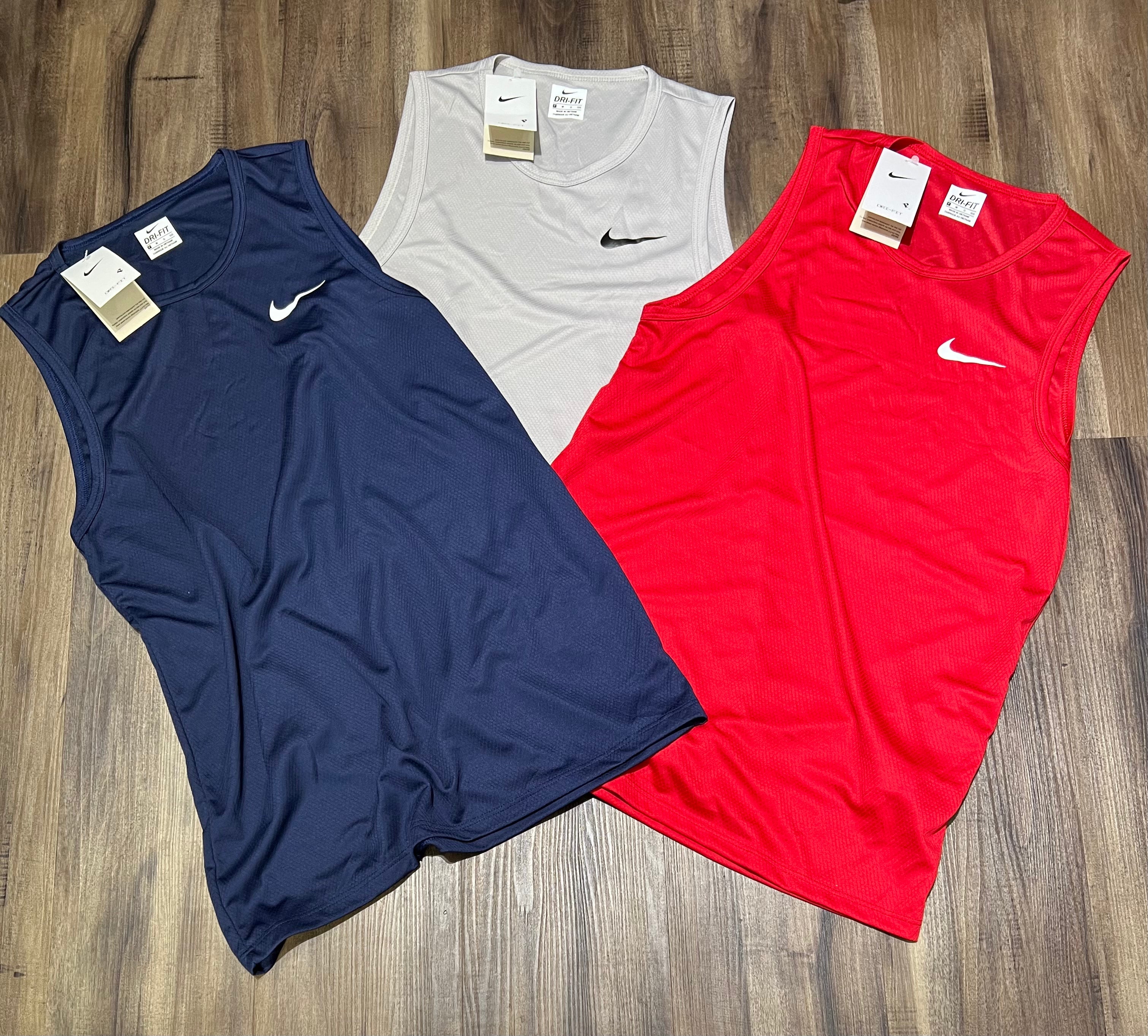 Kit 3 Regatas Masculinas Dry Fit Academia – Nike Performance