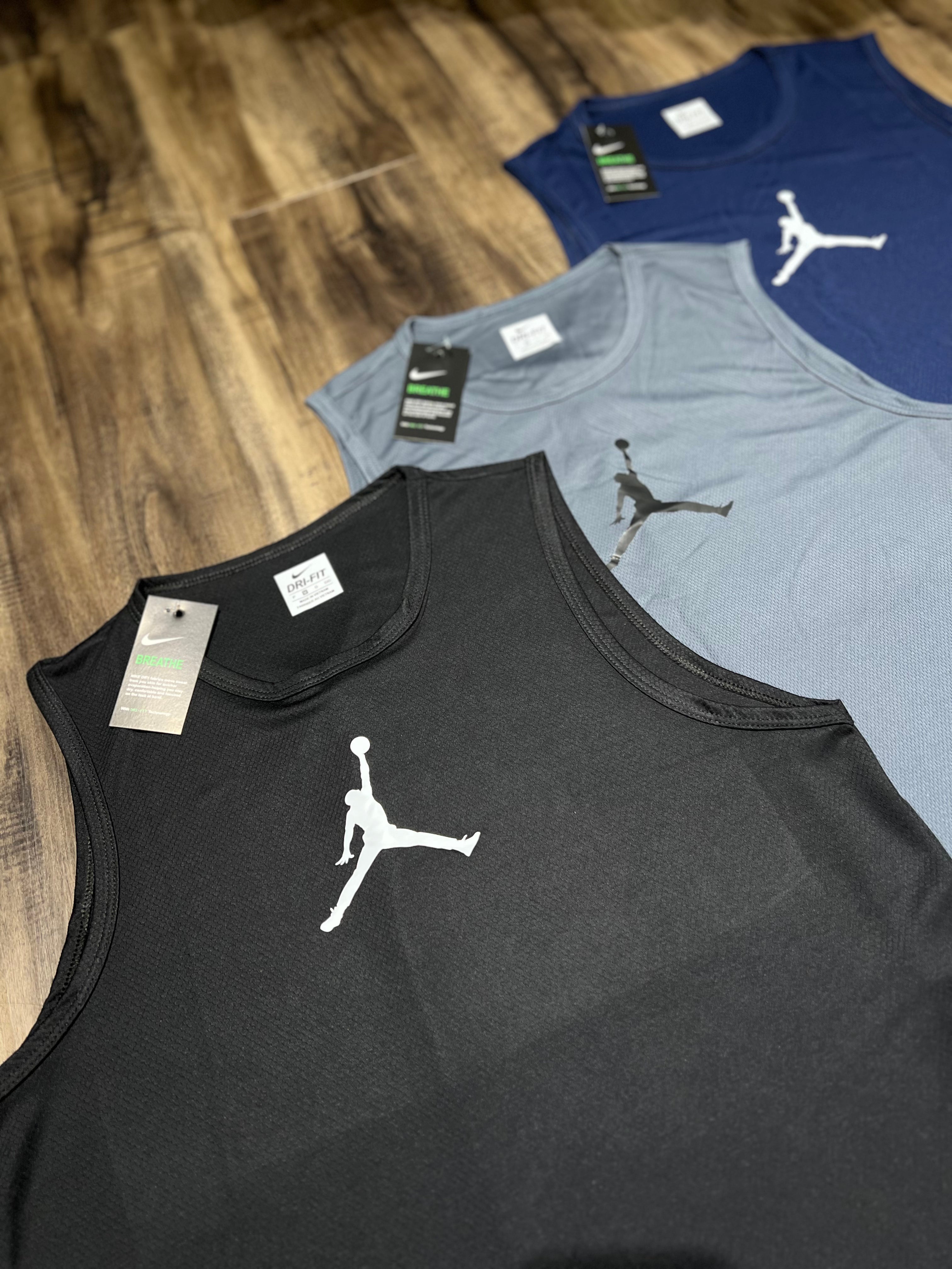 Kit 3 Regatas Masculinas Dry Fit Jordan – Linha Nike Treino Academia