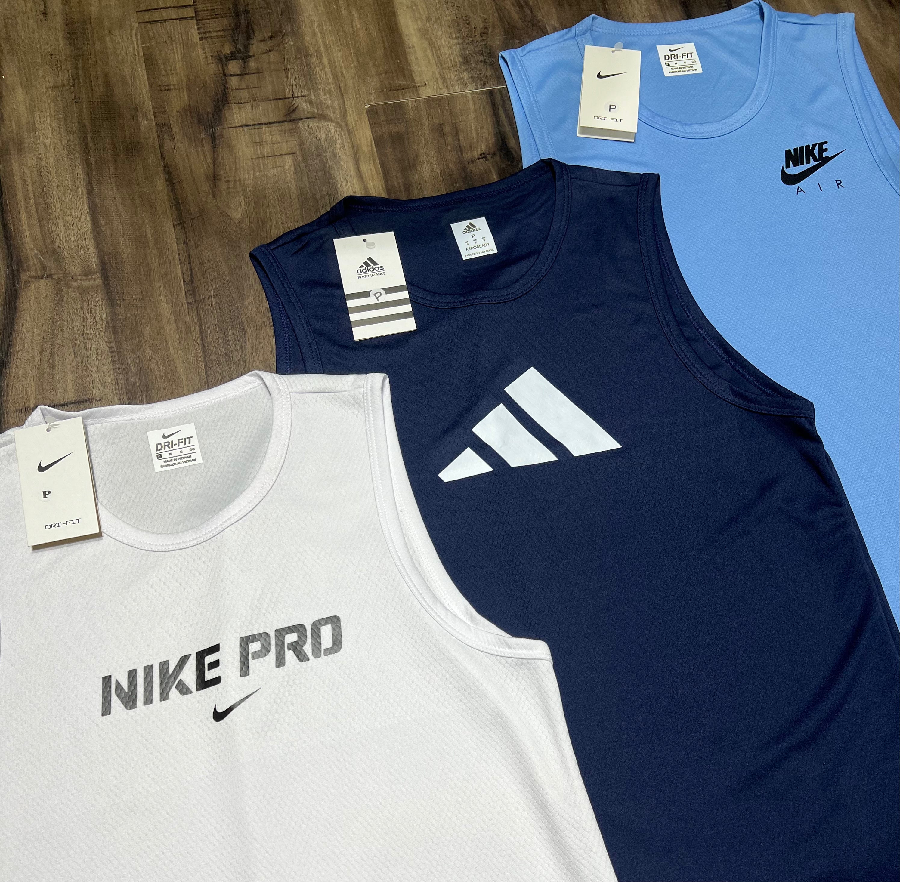 Kit 3 Regatas Masculinas Dry Fit Mescla – Academia e Corrida