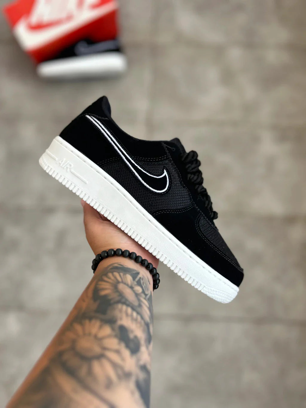 Nike Air Force 1  - Black Tecido